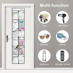 12 Large Pockets Over Door Hanging Shoe Organizer, White