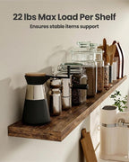 AMADA HOMEFURNISHING 35.4" L Floating Shelves, Wall Shelves Set of 3 for Bathroom/Living Room/Bedroom/Kitchen, Floating Shelves for Wall Decor with Invisible Brackets - AMFS45V