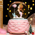 Snow Globes,Mermaid Snowglobes with Musical,LED Lights, Musical Snow Globe Music Box Color Lights