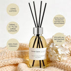 Clesh Reed Diffuser Set, 6.7 oz Serene Linen Scented Diffuser with Sticks, Home Fragrance Reed Diffuser for Bathroom Shelf Decor