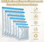 Vacuum Storage Bags with Electric Pump, Multi Size Space Saver Bags for Clothes, Comforters & Blankets, Compression Storage Bags with Airtight Seal, Reusable Travel Packing Bags (27.6 * 39.4 in)