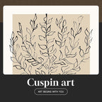 Framed Matisse Neutral Wall Art Set of 4, Beige Abstract Modern Minimalist Botanical Prints for Bathroom Living Room Dining Room Bedroom Home Office Decor, 12x16