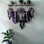 5 Pack Bohemian Ornaments,Dreamcatcher Gift Boho Native American Decor, Handmade Dreamcatcher for Girls, Boys, Adults, Kids Room,Witchy Gifts (Purple)