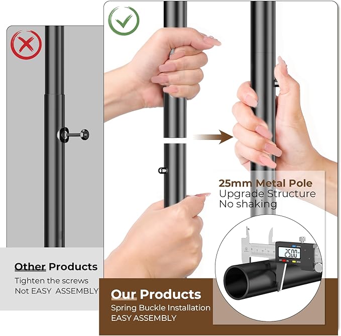 Heavy Duty Clothes Rack, Rolling Clothing Rack With Shelves Load 620 LBS, Double Rod Clothing Racks for Hanging Clothes, Portable& Adjustable Clothes Rack with Wheels,Black