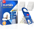 【𝐇𝐢𝐠𝐡𝐥𝐲 𝐄𝐟𝐟𝐞𝐜𝐭𝐢𝐯𝐞】 Clothes Moth Traps with Extra Strength Pheromone Attractant -NonToxic Sticky Glue for Closet and Carpets Bearing Webbing Moths, 6 Pack
