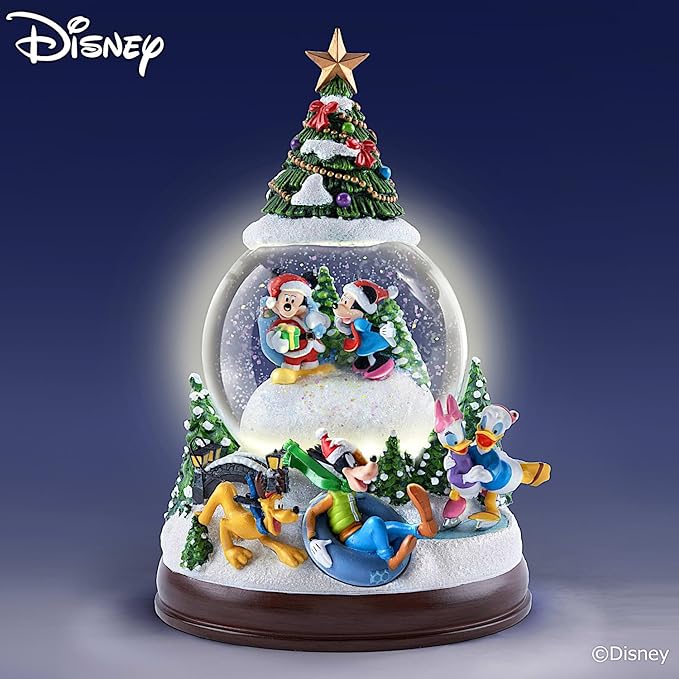 Disney Holiday Sculptural Snowglobe with Lights and Music