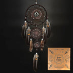 Urdeoms Large Dream Catchers for Bedroom Adult Brown Boho Dream Catcher Wall Decor with Turquoise Hanging Ornament Teen Dorm Room Decor Festival Gift