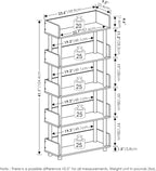 Furinno TURN-N-TUBE 5-Tier Display Shelf, Storage Shelves, Book Shelf, Open Shelves with Rounded Corner Top Edges, for Organization and Storage, Living Room, Home Office, Espresso