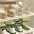 20Pack Shoe Slots Organizer for Closet Shoe Stacker Shoe Rack Organizer for Closet Space Saver Storage Holder Organization (Clear)