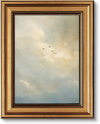 VIYYIEA Vintage Gold Framed Wall Art for Living Room,【Above The Clouds】-(10L x 8W)