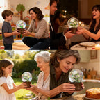 Rose Snow Globe Music Box, Preserved White Rose Flower Musical Snow Globes, LED Light Up Rose Snowglobe Water Globe Romantic Gift for Women Girls in Mother's Day, Anniversary, Christmas