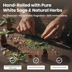 Tulasi Palo Santo Cleansing Incense Sticks (48 Scent Sticks) | with Real Herbs | Long-Lasting 55-Minute Burn | Perfect for Meditation, Yoga & Removing Negative Energy