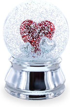 Romantic Red Heart in Love Glass Musical Water Snow Globe