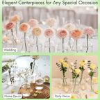 YOUEON 16 Pack Clear Glass Bud Vases, Small Bud Vases in Bulk, Glass Flower Vases for Centerpieces, Vintage Decorative Bottle Vases for Flowers, Home Decor, Wedding Reception, Office