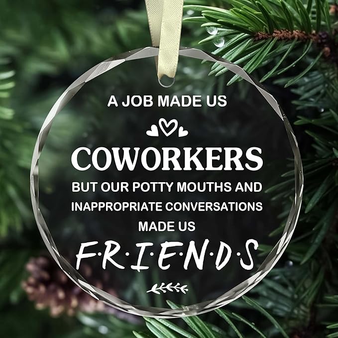 BSQUIELE Christmas Coworker Gifts - Coworker Ornament - Ornament Gift for Boss, Manager, Coworkers - Boss Gifts - Christmas Decoration Gift for Colleague, Leader, Office, Friend, Work