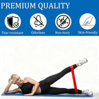 7 Pack Elastic Resistance Bands Set, Multi-Colored Workout Bands, Different Levels Exercise Band for Indoor and Outdoor Workouts, Glute and Leg Strength Training, Pilates and Yoga Practice
