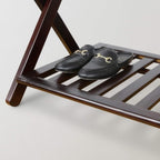 Casual Home Luggage Rack with Shelf, Espresso