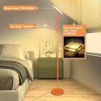 marctronic Orange Floor Lamps for Living Room, 44W/4500LM Super Bright 2 in 1 LED Floor Lamp with Remote, Stepless Dimmable