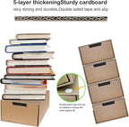 Cardboard shoe organizer boxes Socks, Underwear,Stationery,papers, Photos, file box shoe rack Office closet organizers and storage Warehouse Stackable Drawer Storage bins 13.7 x 9.7 x 5.5in 12 Pack