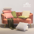 AM AEROMAX 22 ×22 Throw Pillow Memory Foam Pillow Insert - Square Accent Pillow for Decorative Cushion Bed Couch Sofa - Non-Deforming Over Time