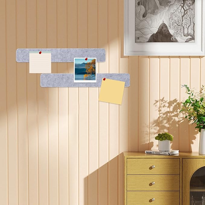 Bulletin Board Cork Board Cork Boards for Walls Cork Board for Office Pin Board Bulletin Boards for Walls (Grey)