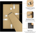 4x6 Picture Frame 3 Pack - Black Poster Frame Display Pictures 3.5x5 with Mat or 4 x 6 Without Mat for Wall Hanging Horizontal and Vertical
