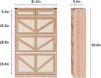 Shoe Cabinet with 3 Flip Drawers & 2 Drawers,Freestanding Shoe Storage Cabinet for Entryway,Farmhouse Narrow Slim Organizer Rack for Foyer,Hallway,Rustic Oak Rattan