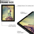 100% Solid Wood 7x9 Picture Frame, Black Frame for 7 x 9 Inch Picture Poster Photo, Light Weight 7 by 9 HQ Matte Black Frame for Wall - 1 Pack/Black/7"x9"
