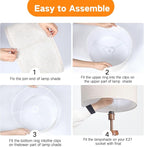 OUTON Beige Drum Lamp Shades for Floor Lamps, 11" Top x 11" Bottom x 9" High, Easy to Assemble, Replacement Linen Lampshades for Table Lamps & Bedside Lamps (1.65" Spider)