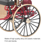Fdit Retro Alloy Tricycle Ornament High Simulation Classic Car Model 1:12 Scale Decoration for Home, Ideal Model Collectors, Suitable for Wine Cabinet Entrance Decor, Durable and Sturdy Design (Red)