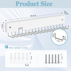Tie Rack Belt Hanger Wall Mounted, Lomrsiul Non Slip 180 Degree Rotating Tie Organizer for Men Closet with 18 Hooks Closet Organizers and Storage for Tie Belt Necklace Purse Scarf Bag White 2 Pack