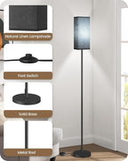 Floor Lamp, Pole Lamp with Foot Switch, Modern Standing Lamp Shade, Minimalist Freestanding Lamp (Bulb Not Included), for Living Room, Bedroom Office ETL Listed, Black B07LD05
