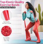 RENRANRING Resistance Bands for Working Out, Exercise Bands for Physical Therapy, Stretch, Recovery, Pilates, Rehab, Strength Training and Yoga Starter Set