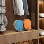 Hat Organizer for Baseball Caps 2 Pack, Premium Wood and Metal Design Hat Storage for Baseball Caps for 14Caps, Tabletop Hat Racks for Closet, Dresser, Entrance (2PCS, Walnut Color)