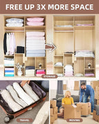 Vacuum Storage Bags for moving, Vacuum Seal Bags for Memory Foam, Latex, Clothing & Bedding, Space Saver Bags(10 Large)