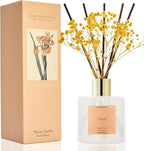 Cocorrína Reed Diffuser - Warm Vanilla Scented Diffuser with 8 Sticks Home Fragrance Reed Diffuser for Bathroom Shelf Decor