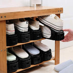Neprock Closet Shoe Organizer,Shoe Storage Organizer Shoe Rack for Closet Organization,Shoe Slots Organizer De Zapatos Shoe Hoder Space Saver for Entryway(36 Pack)(Black)