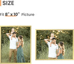 upsimples 8x10 Picture Frame Set of 3, Made of High Definition Glass for 8 x 10, Wall and Tabletop Display Thin Border Photo Frames for Home Decor, Gold
