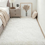 Fluffy 5x7 Area Rugs for Living Room Bedroom: Ultra Soft Shag Rug Non-Slip Non-Shedding Small Plush Bedside Rug Indoor Floor Carpets for Kids Room Playroom Entryway Nursery Dorms Home Decor Ivory