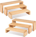 2 Sets, 6 PCS Total, Wood Risers Display Stand, Cupcake Dessert Cake Stand, Wooden Cologne Perfume Stands, Wood Riser for Kitchen Counter, Vendor Booth Display Items, Size: 9.4in, 10.6in, 11.8in (Natural Color)