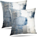 Throw Pillow Covers 18x18 Set of 2 Blue and Grey Art Throw Pillow Covers Soft Decorative Couch Pillow Covers for Home Living Room Bedroom