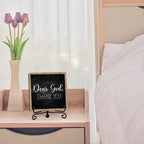 Modern Farmhouse Decor, Home Decor For Living Room, Boho Chic Aesthetic Shelf Decorations, Christian Dear God Sign, Farm House Entryway Tv Stand Fireplace Coffee Table Decoration (01)