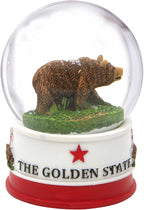 California Snow Globe State Flag Bear [3.5 Inches]