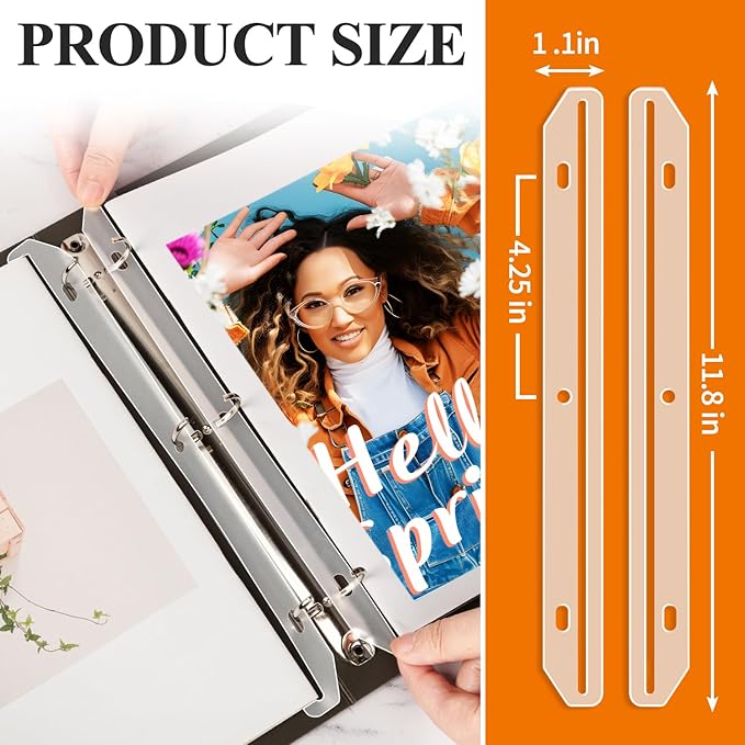 60 Pcs Magazine Holders 3 Hole Punched Plastic Binder Accessories 3 Ring Binder Magazine Collection Storage for Magazines File Book Organizer (Translucent White)