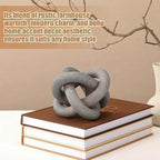 Yalikop 3 Link Wood Knot Decor Rustic Home Décor Accents Hand Carved Coffee Table Decoration, Boho Chain Link Decoration, Modern Shelf, Rustic Objects for Home Living Room Bedroom(Gray)