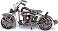 Trebisky Metal Motorcycle Sculpture (Copper Softail) – Vintage Scrap Art Desk Decor for Office & Home, Unique for Dad, Men, Father, or Biker Enthusiasts