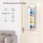 Hat Rack for Door and Closet – Large Capacity Hanging Hat Rack Organizer Holds 30-35 Caps, Over the Door Hat Storage Organizer for Bedroom, Entrance or Dorm, 1 Pack, White