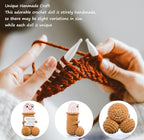 Handmade Crochet Emotional Support Plush with Inspirational Card, Funny Gifts for Friends, Family, and Coworkers, Office and Home Decoration(Brown P-2Pcs)