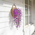 Fake Artificial Hanging Flowers for Outdoor Spring Decor 2PCS Faux Silk Flowers Plants for Outdoor Outside Planter UV Resistant Daisy for Porch Front Door Patio Balcony Yard Decor