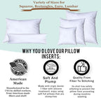 Pillowflex Premium Polyester Throw Pillow Insert - 18x18 - Ultra Soft Small Square Throw Pillow, Couch Sham, Lumbar, Back, Sofa - Machine Washable - Decorative Accent Form - 1 Soft Pillow